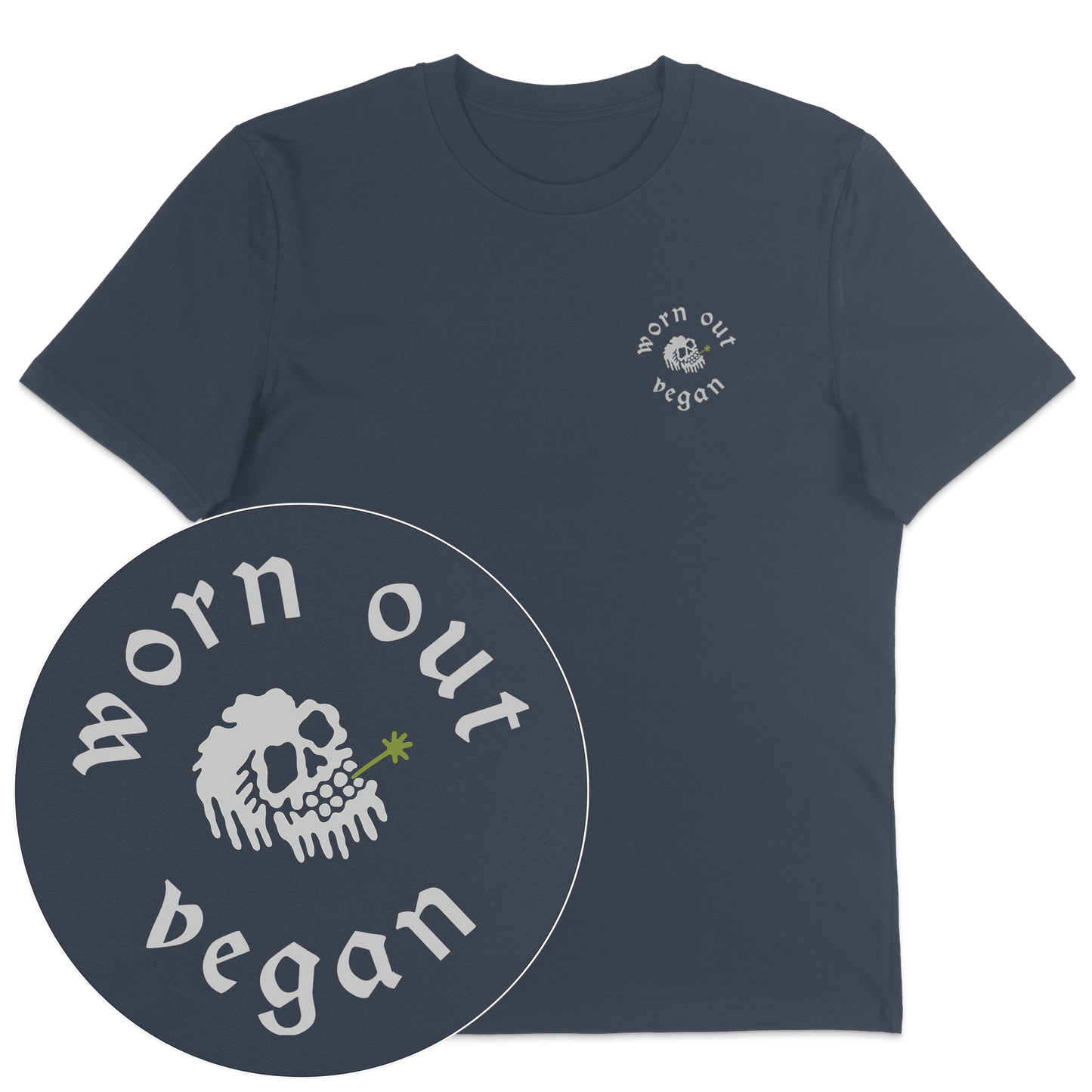 Floral Skeleton Streetwear T-Shirt - Vegan America