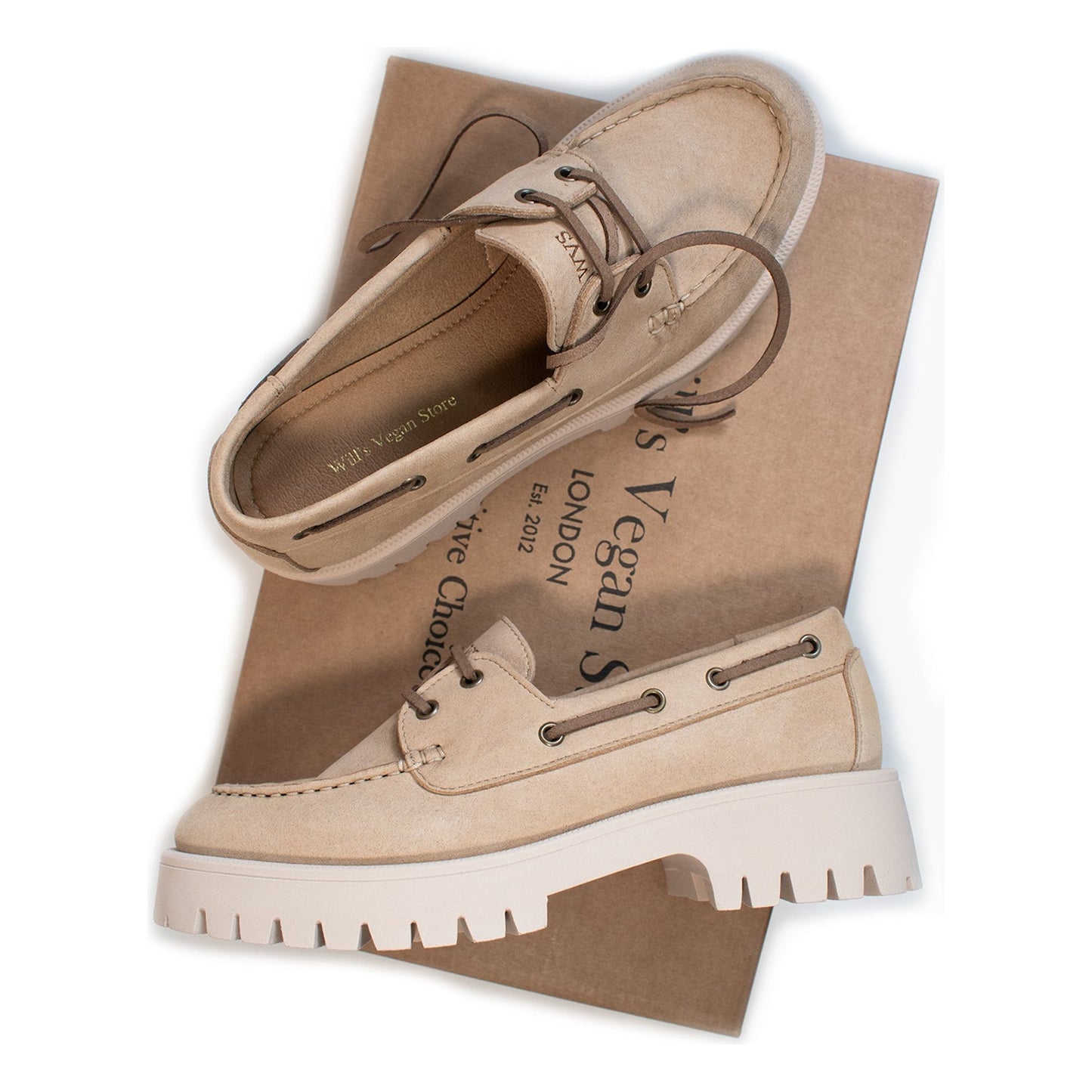 Track Sole Vegan Suede Loafers