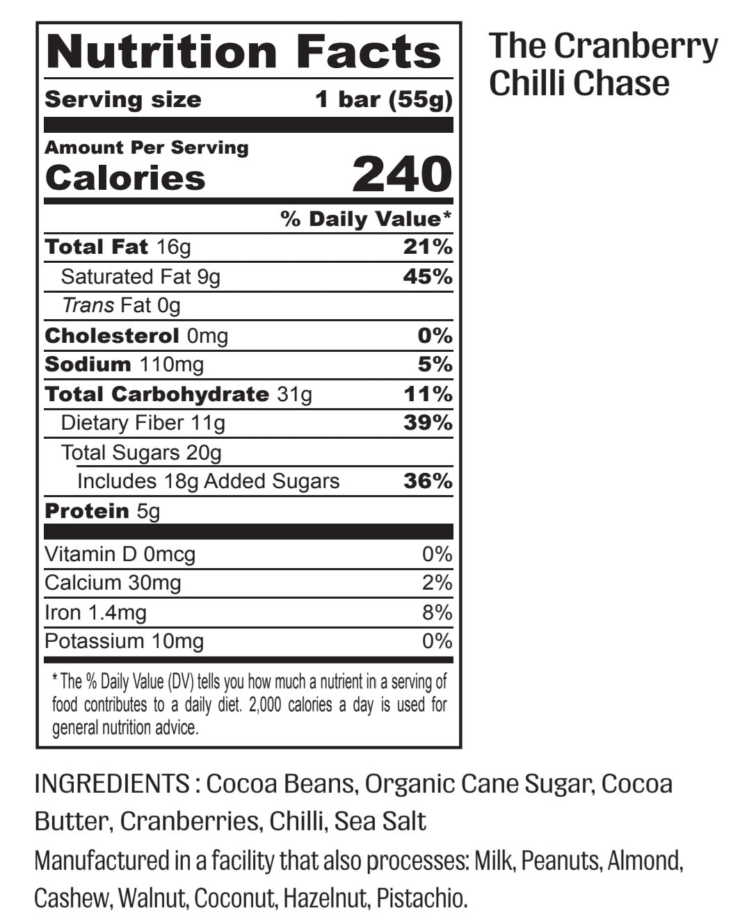 The Cranberry Chilli Chase - 64% Dark Cranberry Chilli Chocolate - Vegan America