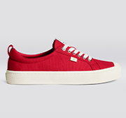 OCA Low Red Canvas Sneaker Women