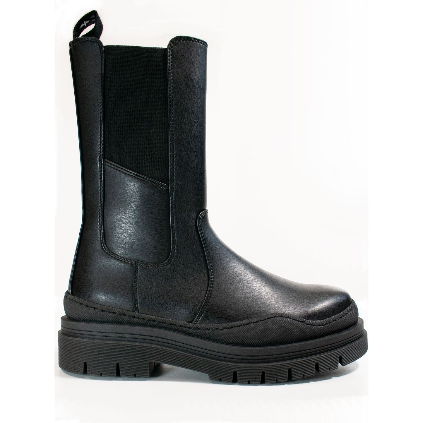 Track Sole Chelsea Mid-Height Boots