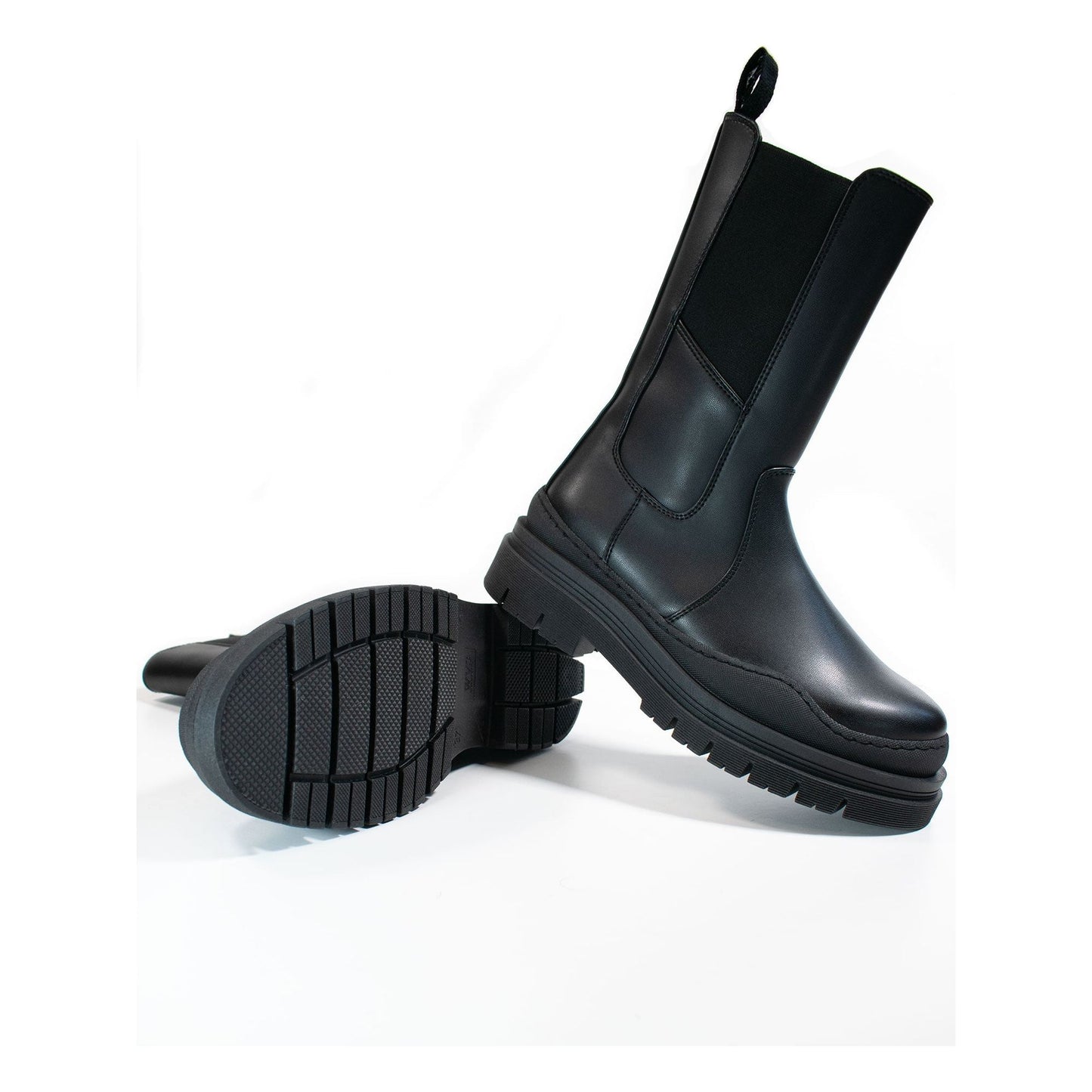 Track Sole Chelsea Mid-Height Boots