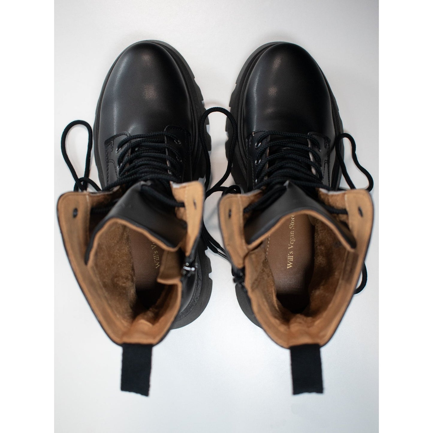 Track Sole 8-Eye Lace Up Boots