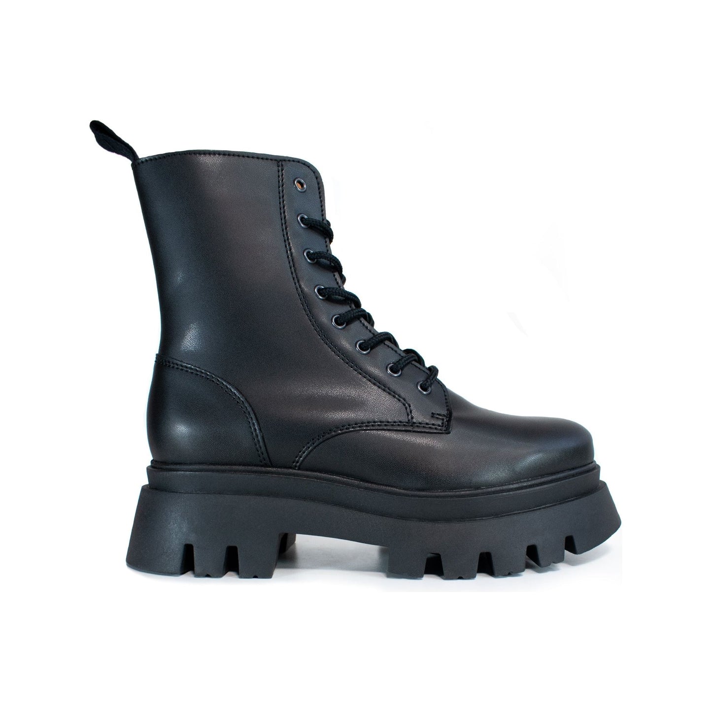 Track Sole 8-Eye Lace Up Boots