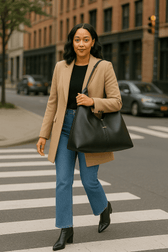(Pre-order) Triangle Hobo Bag, Black - Vegan America