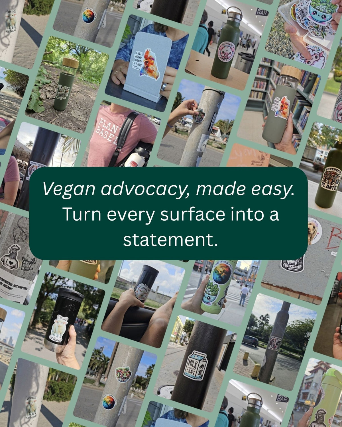 12 Pack Vegan Sticker Subscription - Vegan America