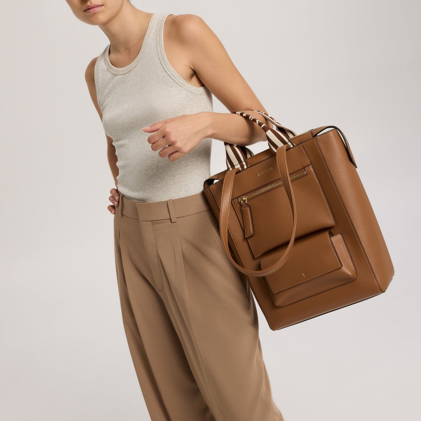 Universo Tote - Cinnamon + Gold