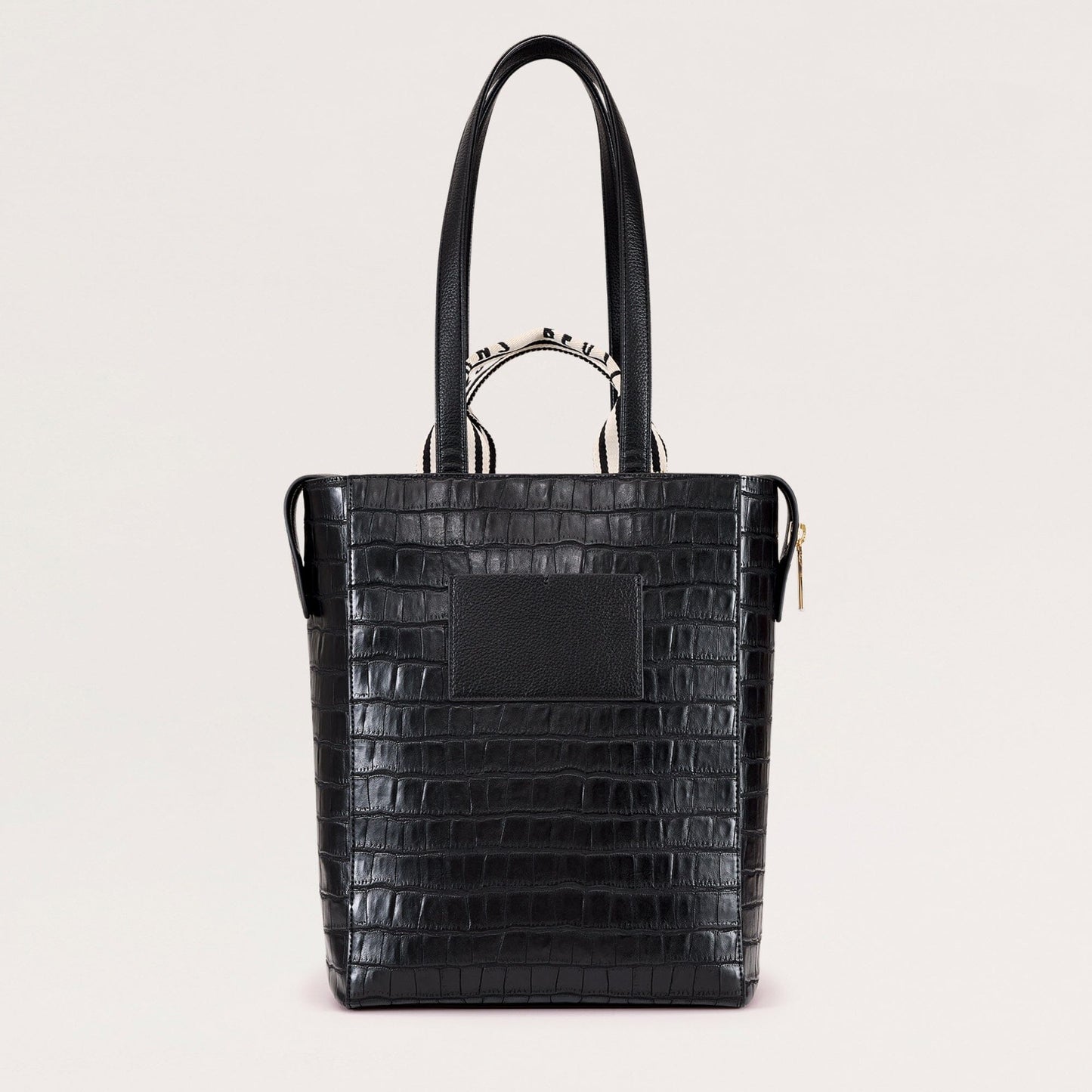 Universo Tote - Noir Croco + Gold