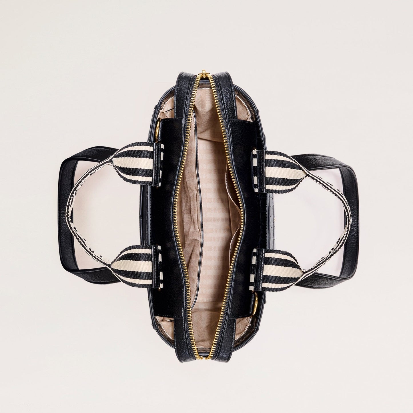 Universo Tote - Noir Croco + Gold