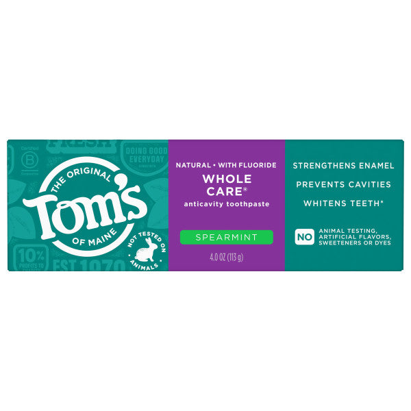 Whole Care Spearmint Natural Toothpaste with Fluoride