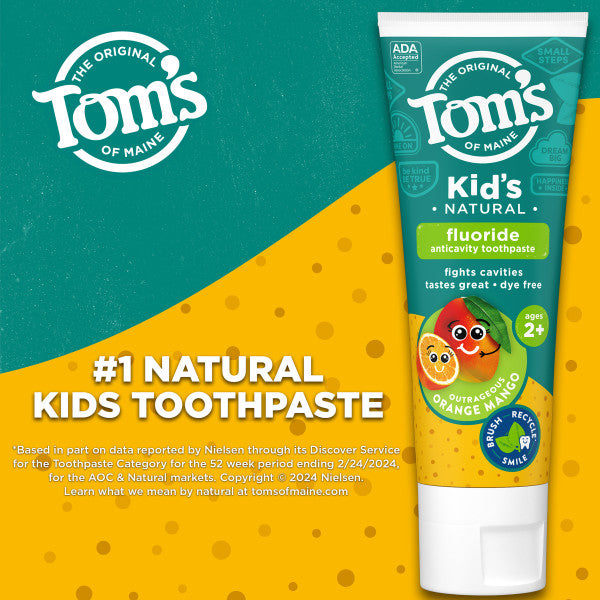 Outrageous Orange Mango Kids Fluoride Natural Toothpaste