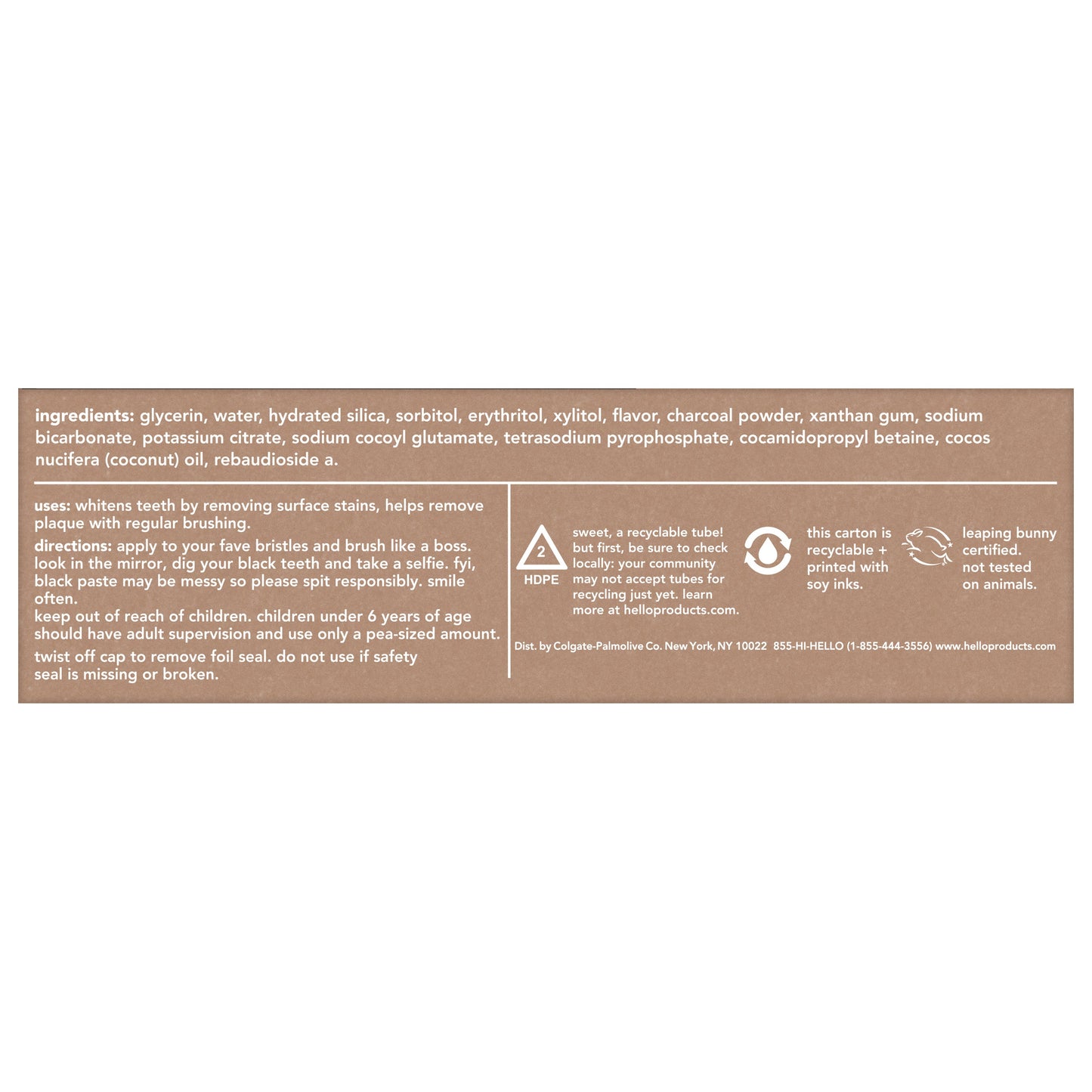 hello activated charcoal epic whitening fluoride free toothpaste