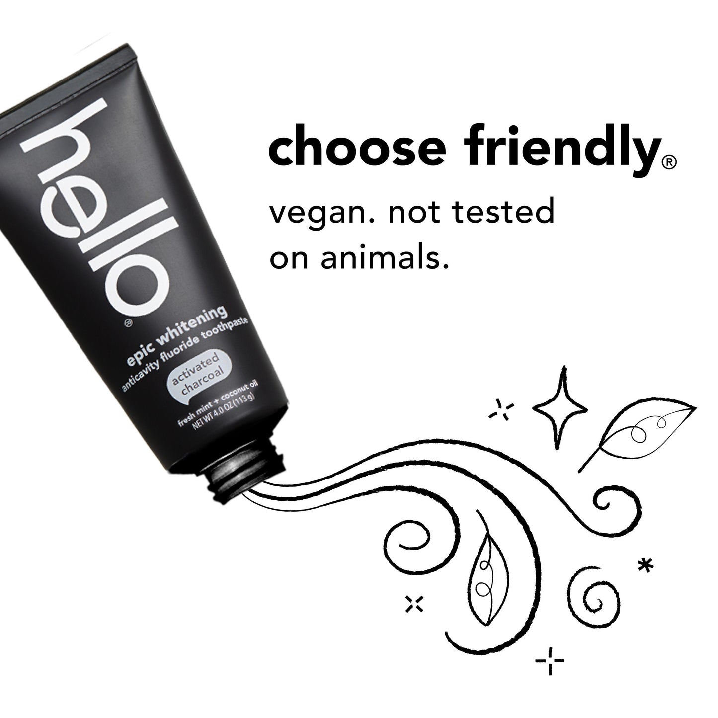 hello activated charcoal whitening fluoride toothpaste