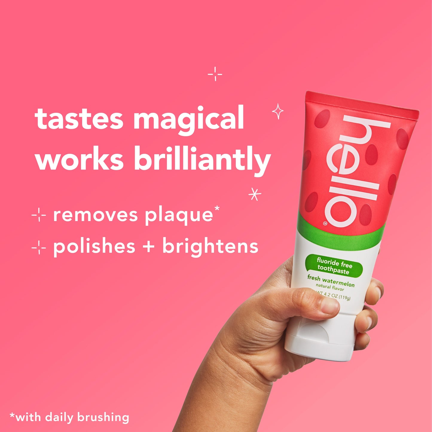 hello kids watermelon fluoride free toothpaste