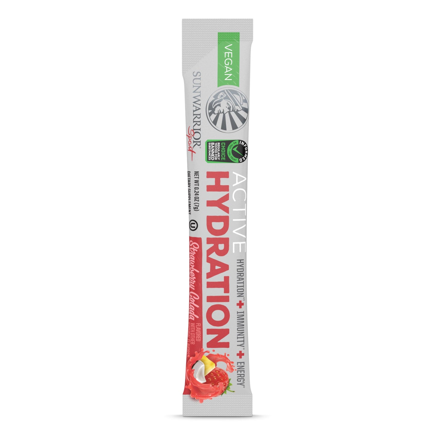 Active Hydration Single Serve Vitamins & Supplements Sunwarrior Strawberry Colada 1 Stick