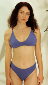 Shanta Bikini Bra & Brief Set - Indigo Flower Blend - Vegan America