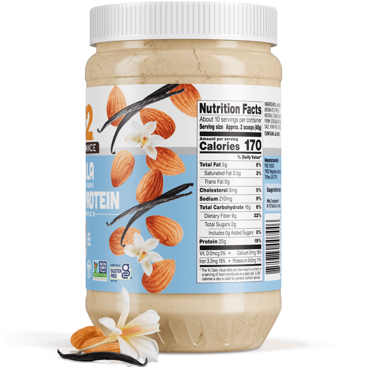 PB2 Performance - Almond Protein with Vanilla - Vegan America