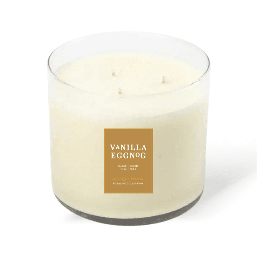Vanilla Eggnog Natural Candle 16oz 3-Wick - Vegan America