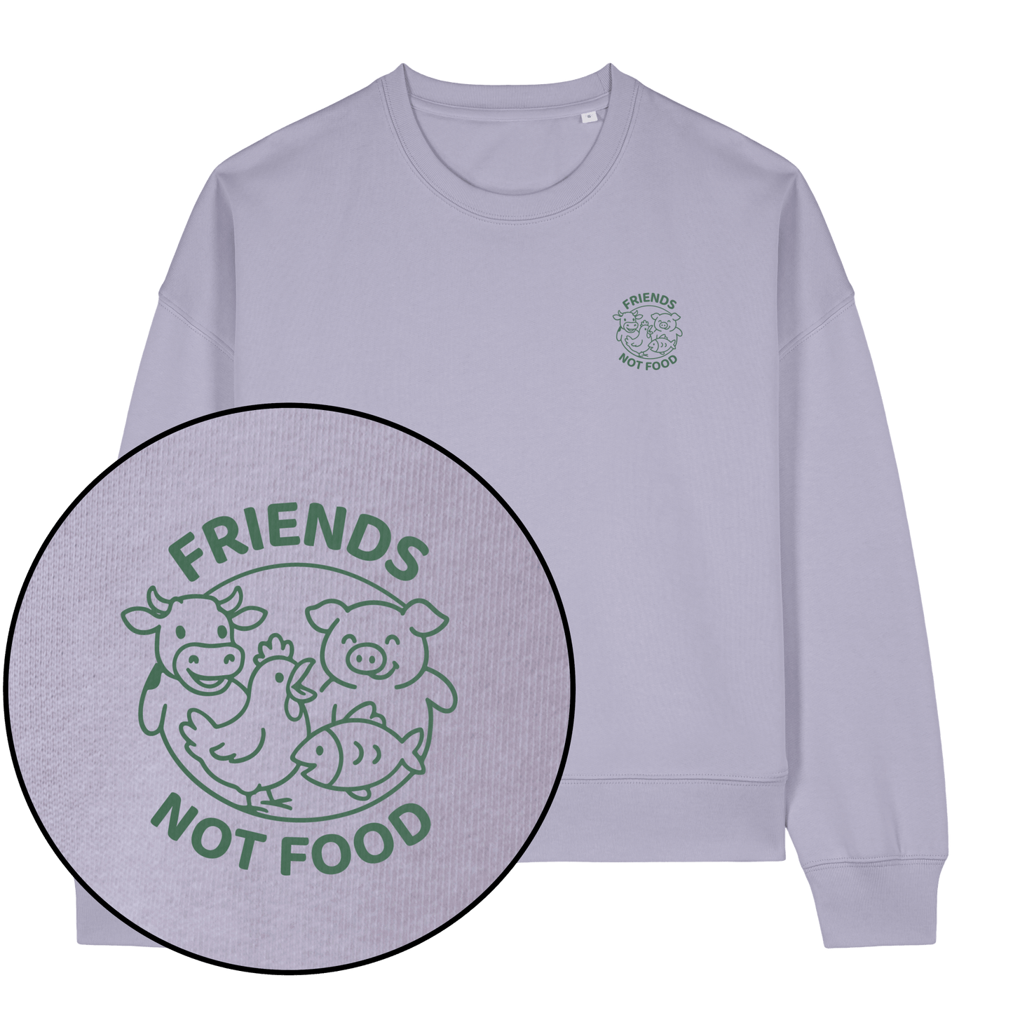 Friends Not Food Women's Sweatshirt - Vegan America