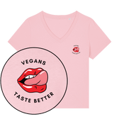 Vegans Taste Better Women's V Neck T-Shirt - Vegan America