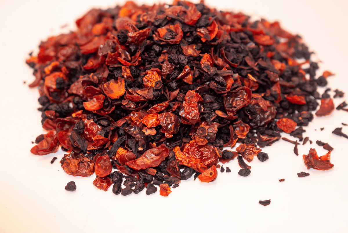 Wild Berry Herbal Tea – Hibiscus, Rose Hips & Elderberry | 0.5 LB Loose Leaf - Vegan America