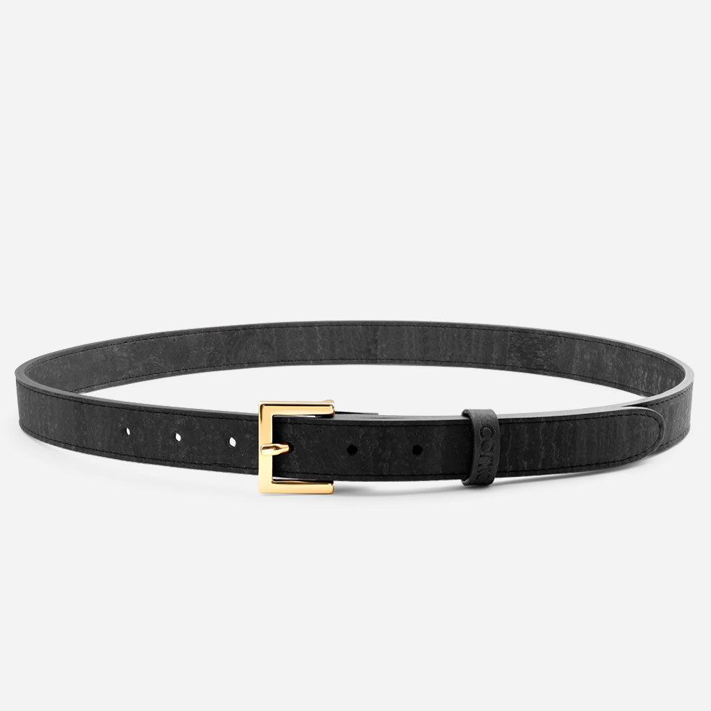 Women Cork Belt 1" (25mm) - Gold Buckle