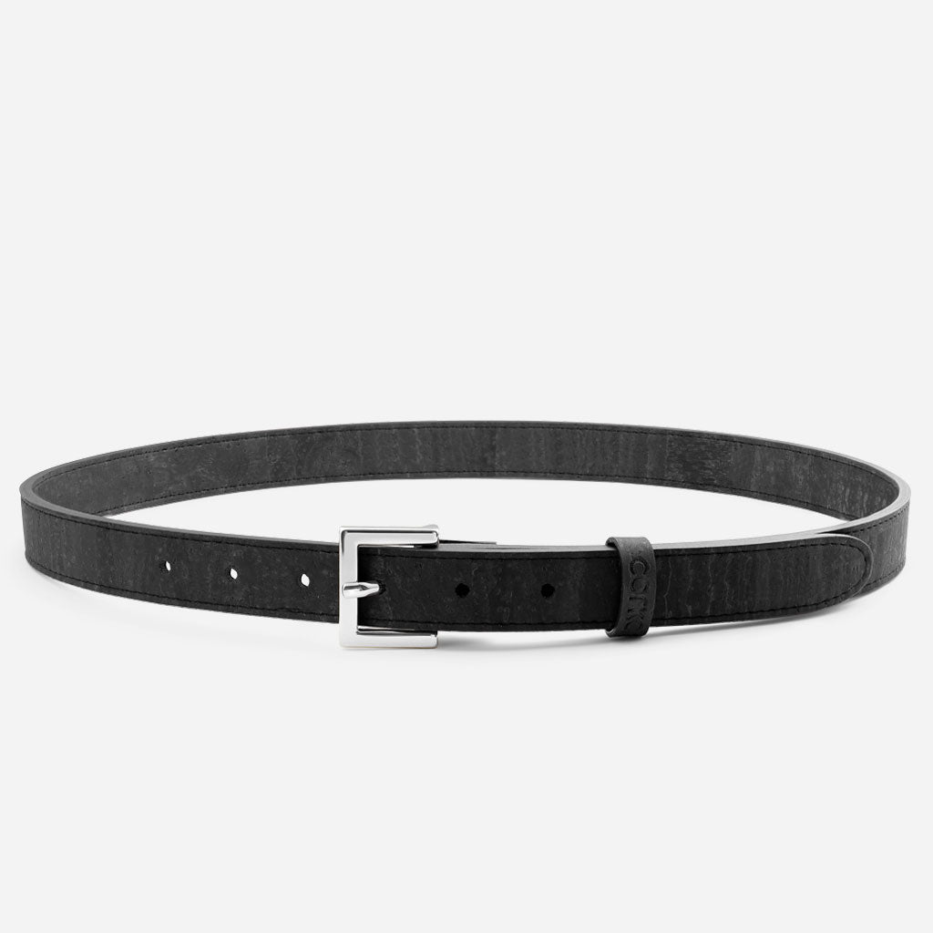 Women Cork Belt 1" (25mm) - Silver Buckle