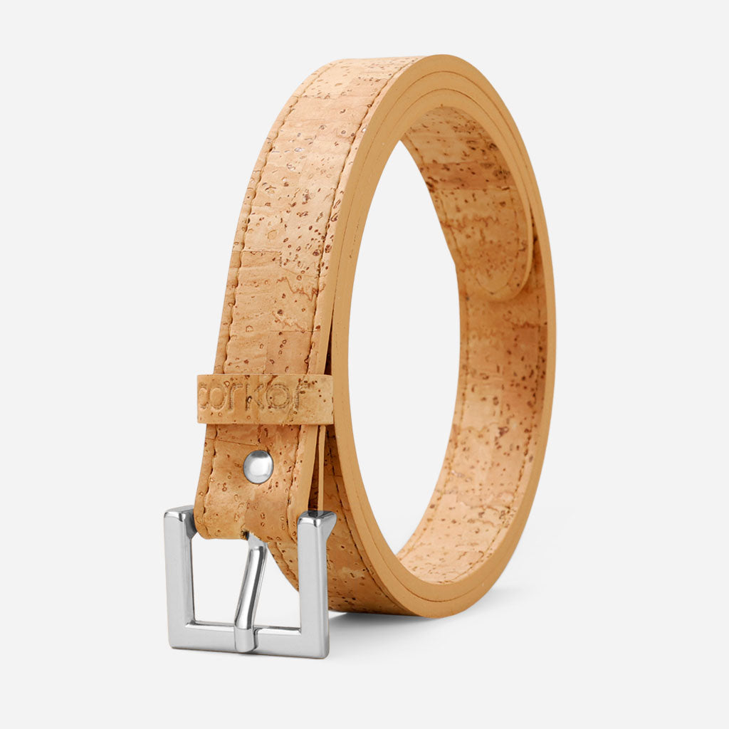 Women_Cork_Belt_light-Brown_silve #color_light-brown