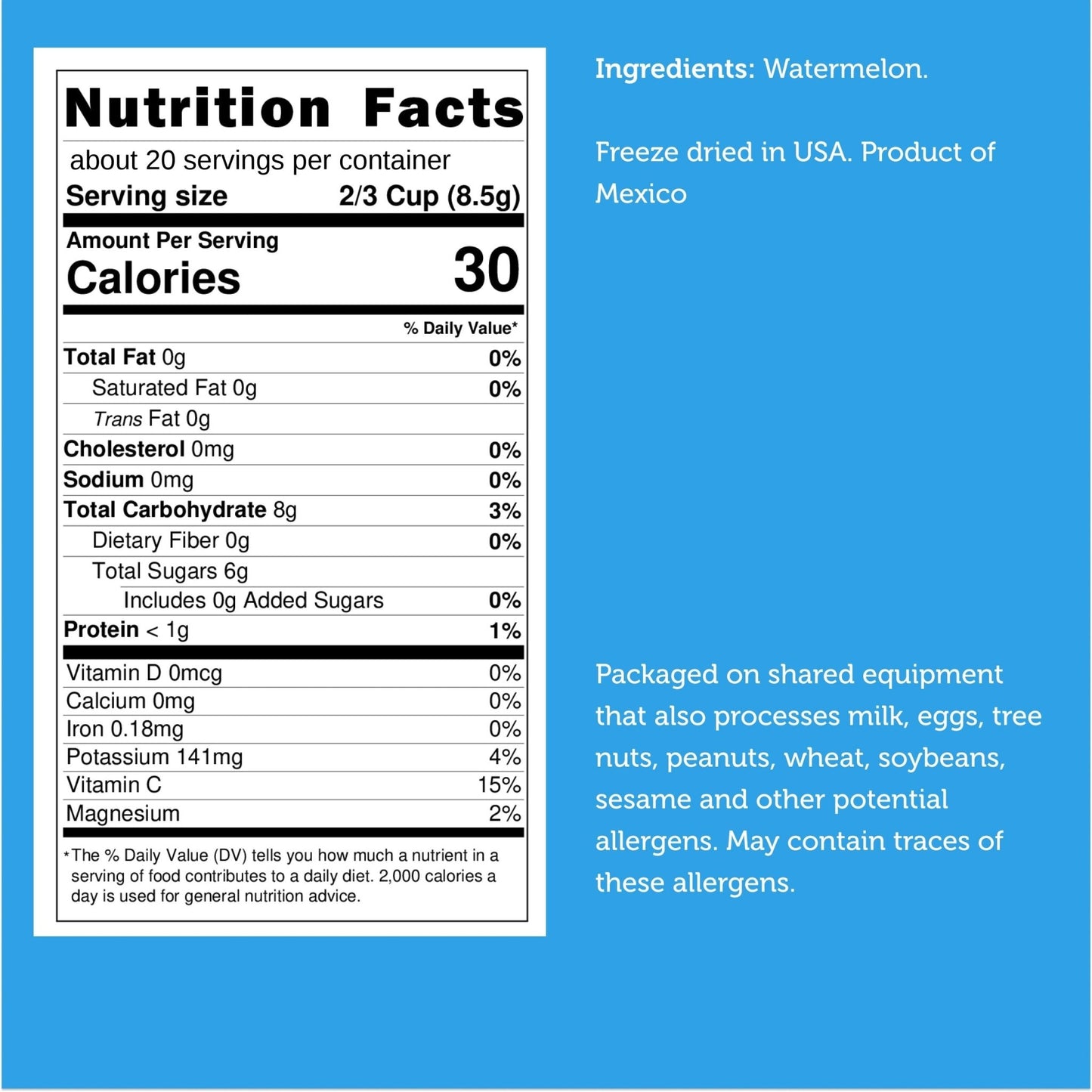 Freeze Dried Yellow Watermelon - Vegan America