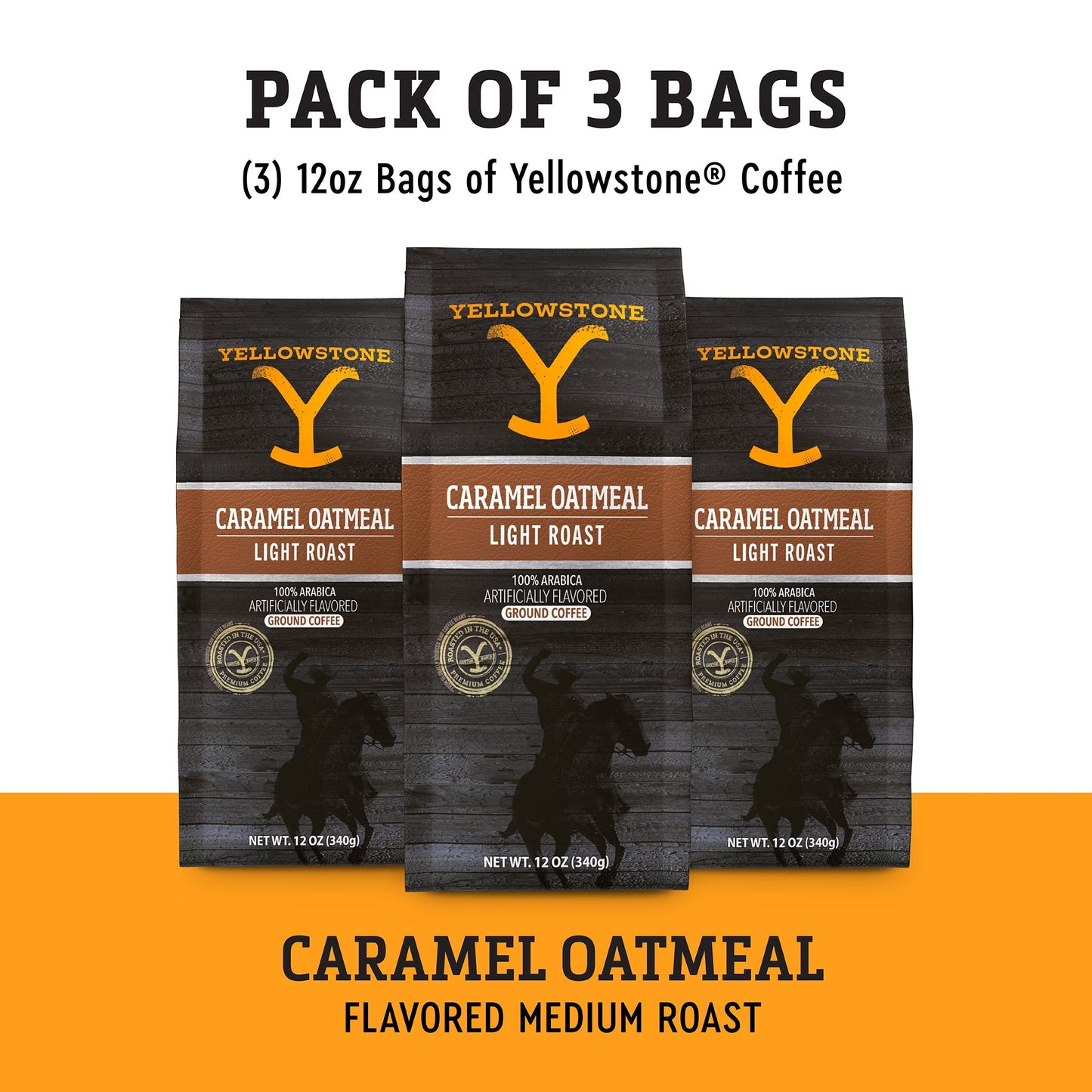 Yellowstone 36 oz Caramel Oatmeal Flavored Ground Coffee