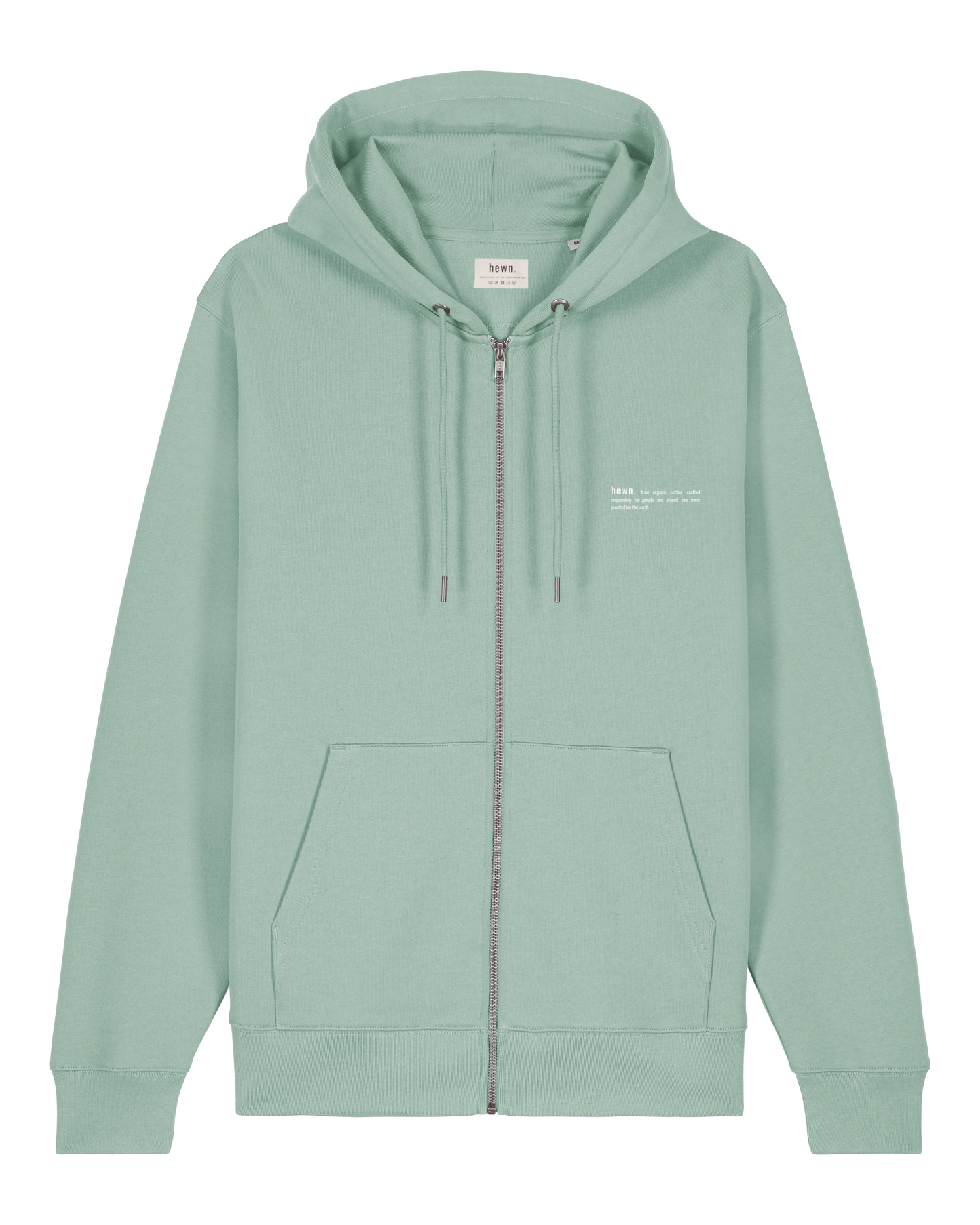 Women's Organic Cotton Relaxed Fit Zip Hoodie | Aloe Green