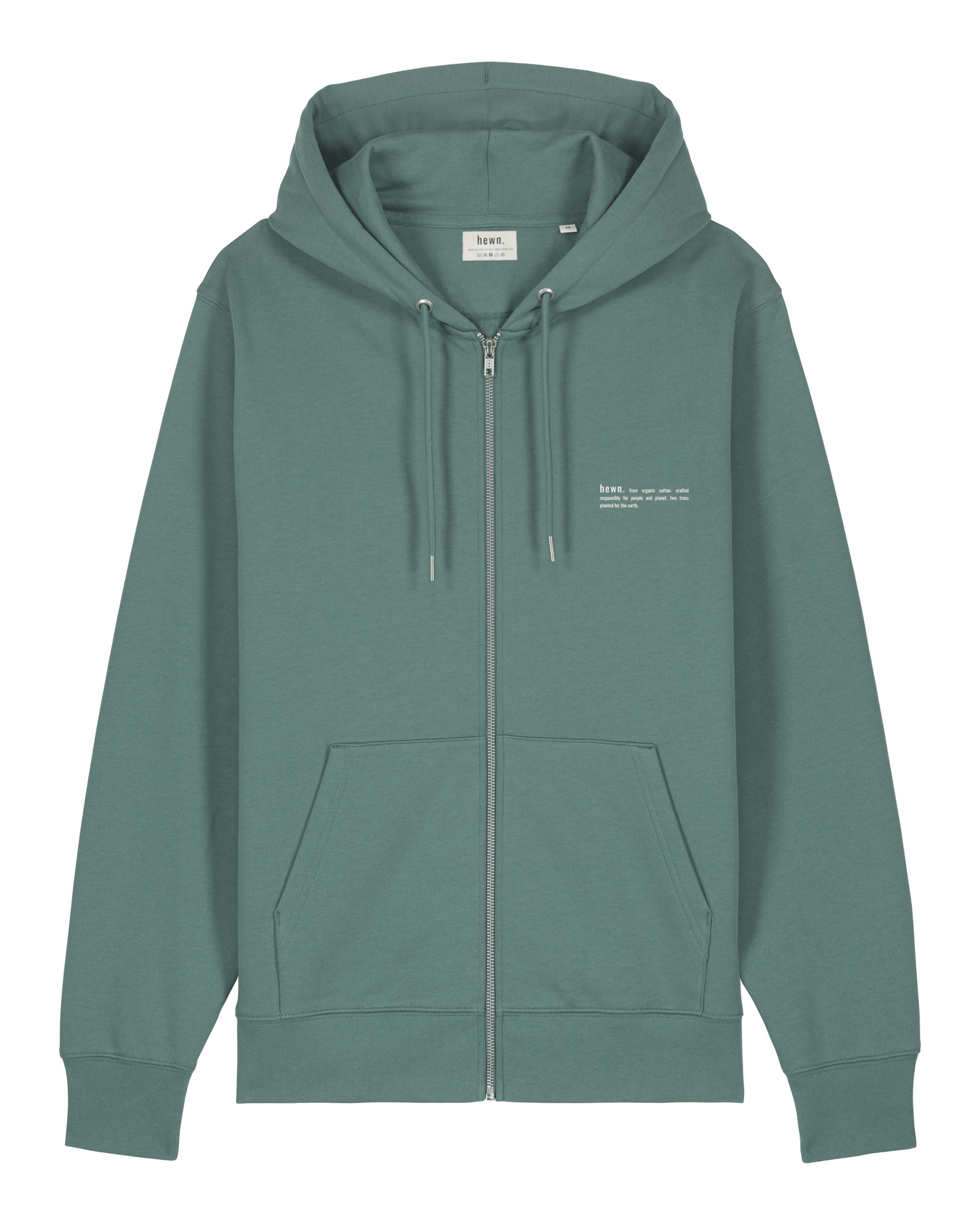 Women's Organic Cotton Relaxed Fit Zip Hoodie | Eucalyptus Green