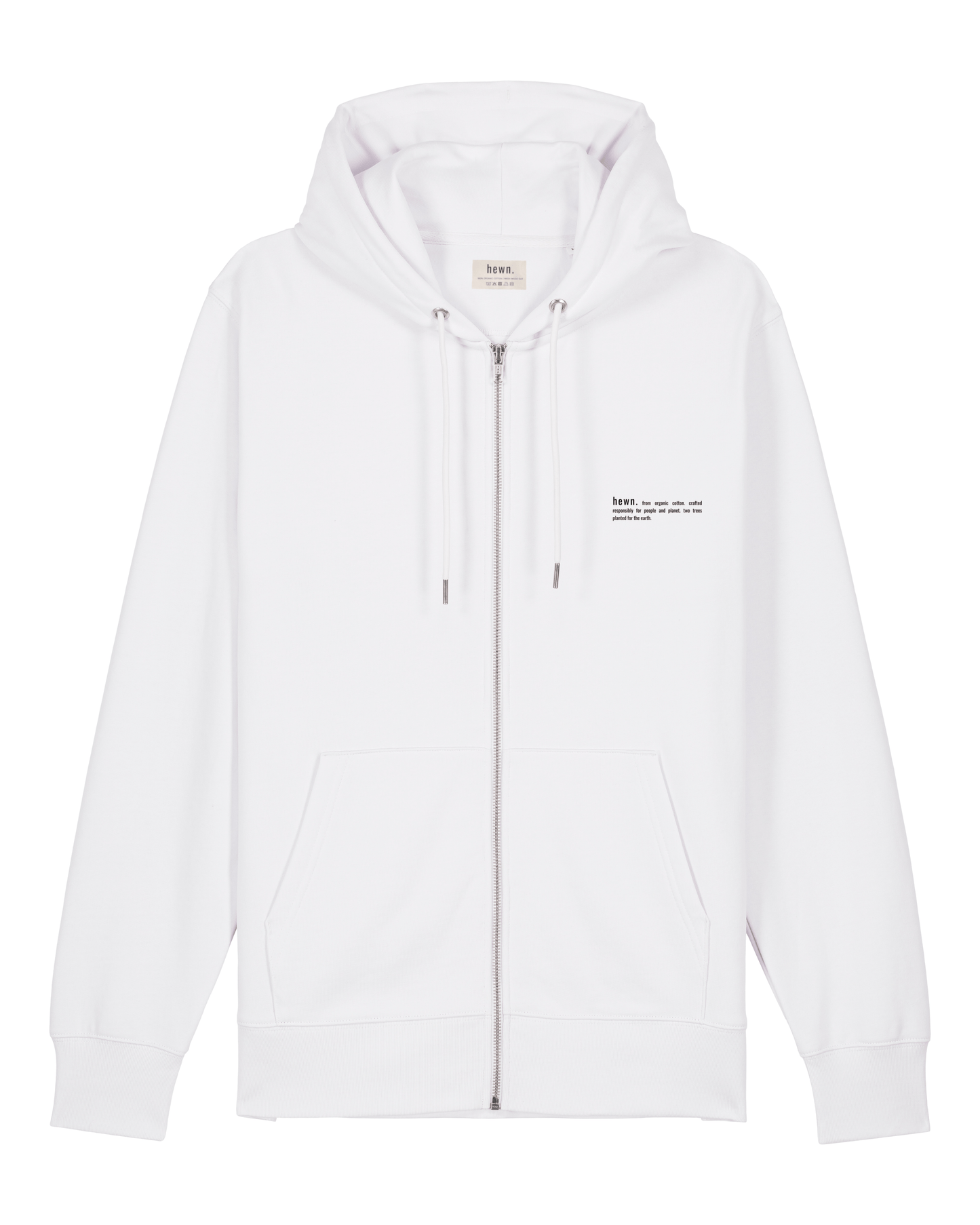 Women's Organic Cotton Relaxed Fit Zip Hoodie | Snow White