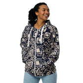 Sustainable Zip Hoodie, Unisex - Tribal Inspired - Vegan America