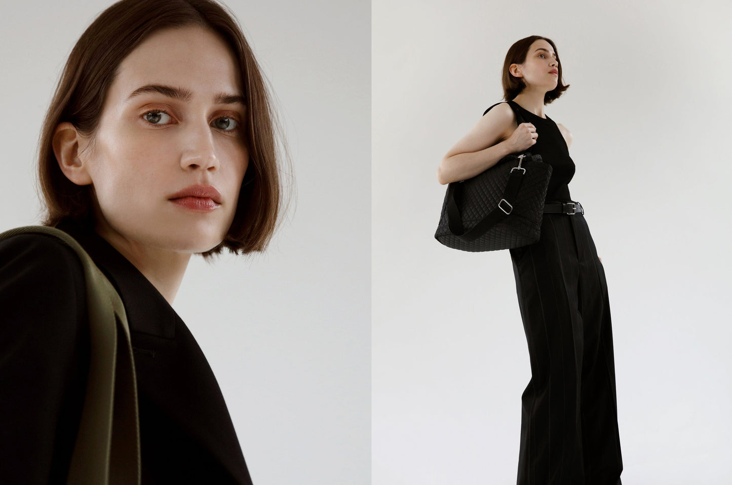 Lily ECONYL® Vegan Changing Tote Bag | Black