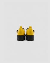 Yellow Mary Jane shoes women, vegan leather with strap, Curtsy BOHEMA