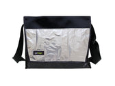 messenger bag XL coffee package silver - Vegan America