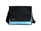 messenger bag XL inner tube blue - Vegan America