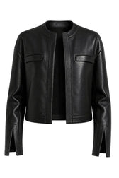 OLIVE LEATHER JACKET