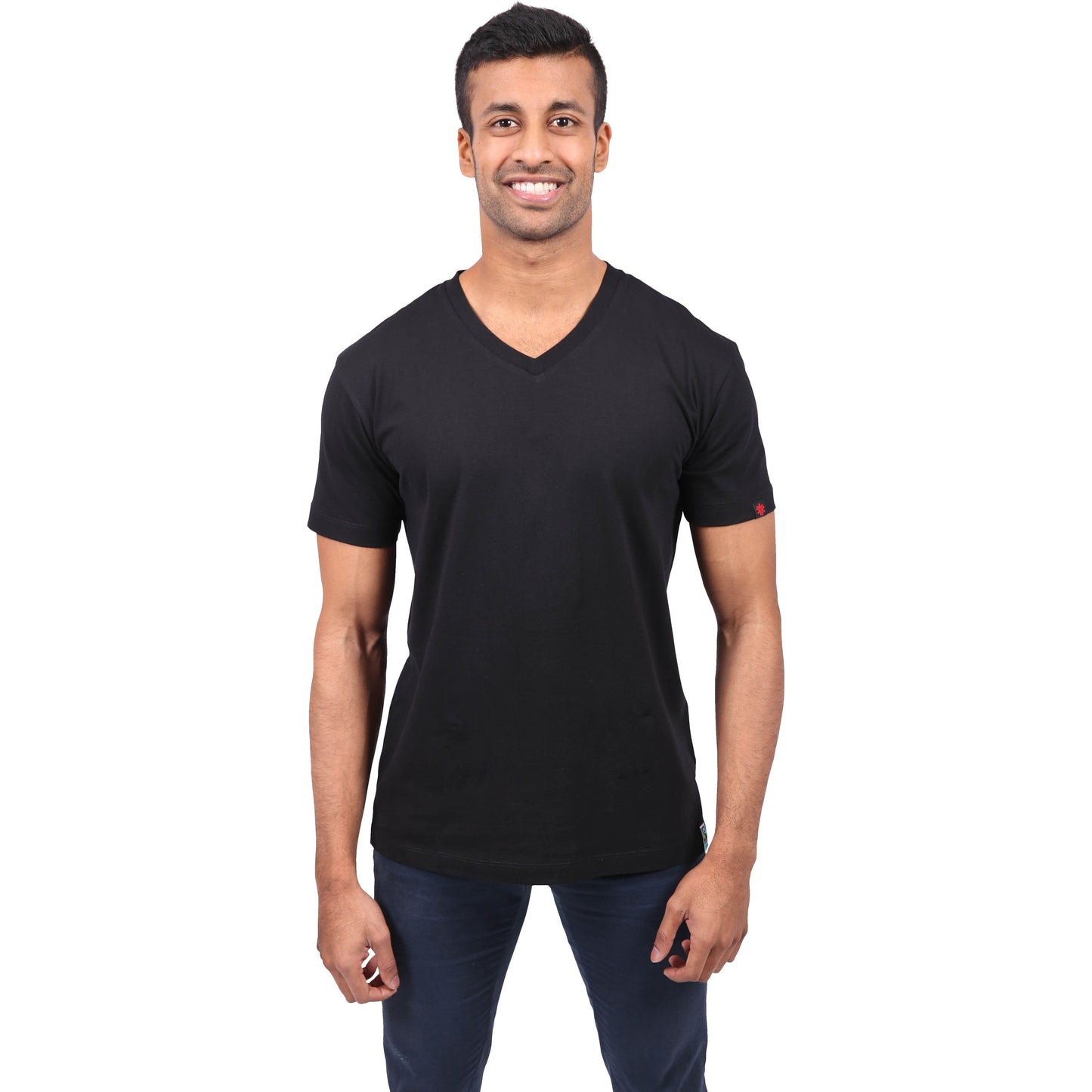 V-Neck T-shirt, Unisex Black