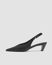 Kitten Heels Black pointy toe pumps - Vegan America