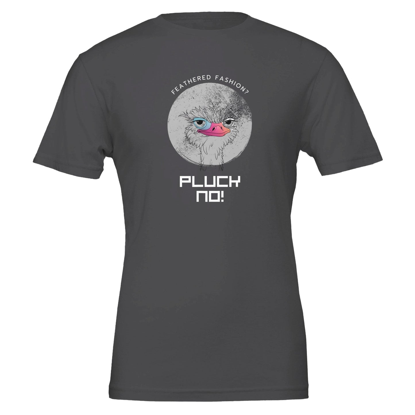 Pluck No! Funny Vegan Premium Tshirt (Dark Colors) - Vegan America