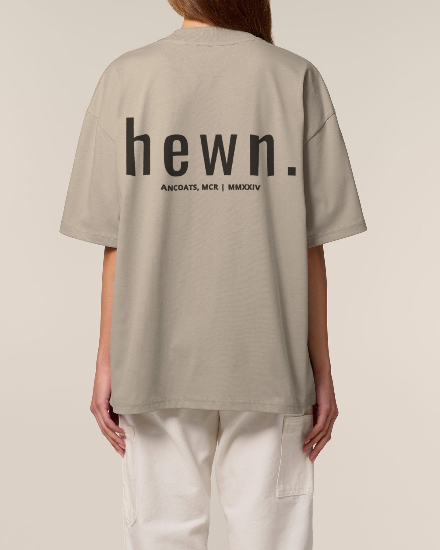 Women's Organic Cotton Signature Oversized T-Shirt | Limestone Grey