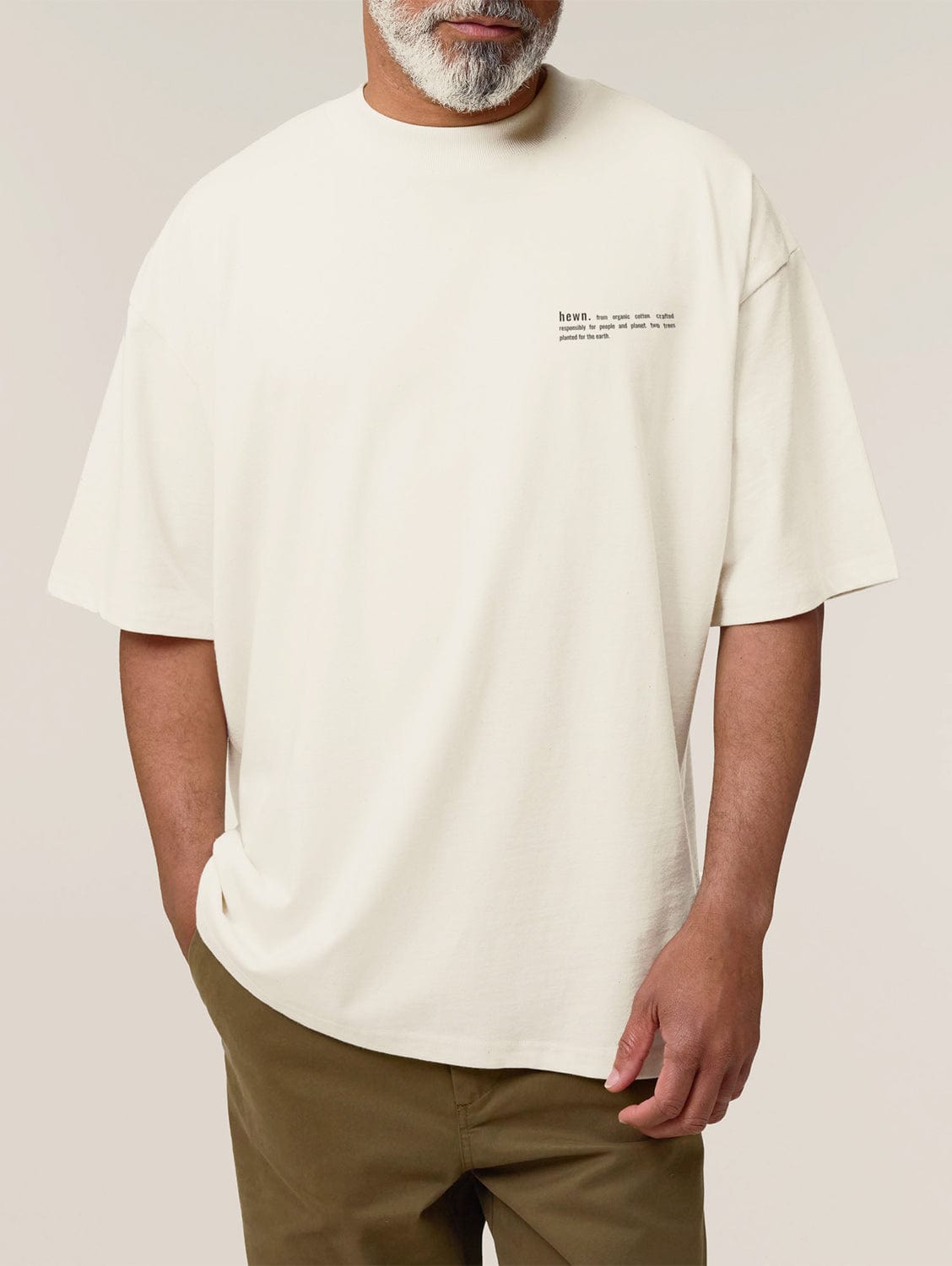 Men's Organic Cotton Signature Oversized T-Shirt | Natural Cotton