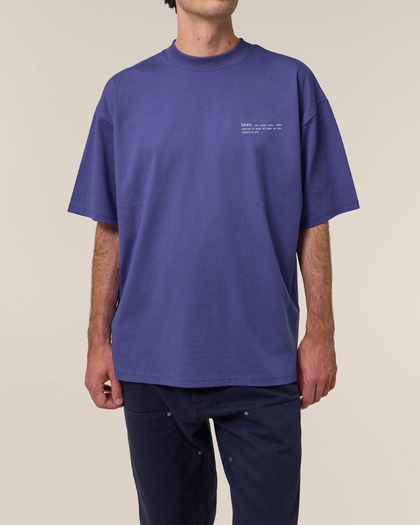 Men's Organic Cotton Signature Oversized T-Shirt | Dusk Purple
