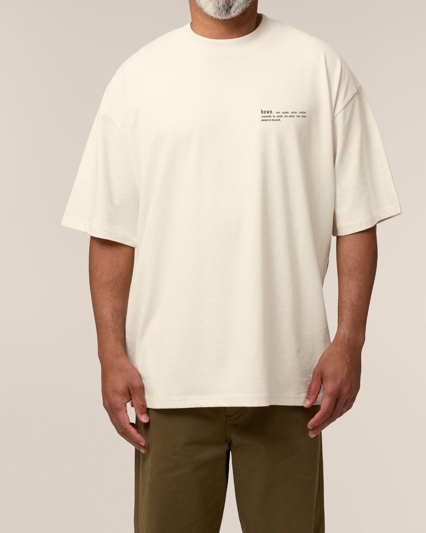 Men's Organic Cotton Signature Oversized T-Shirt | Natural Cotton