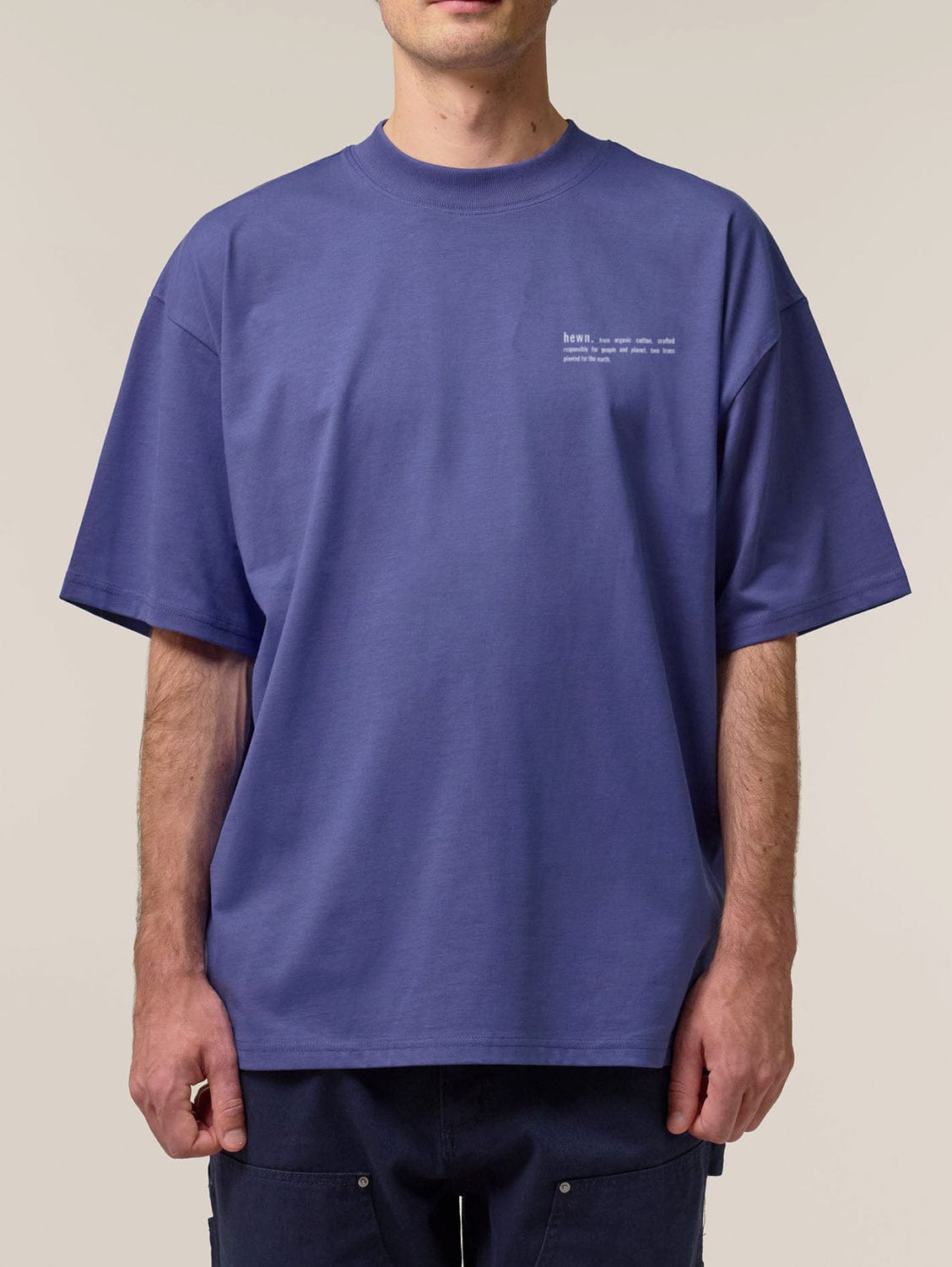 Men's Organic Cotton Signature Oversized T-Shirt | Dusk Purple