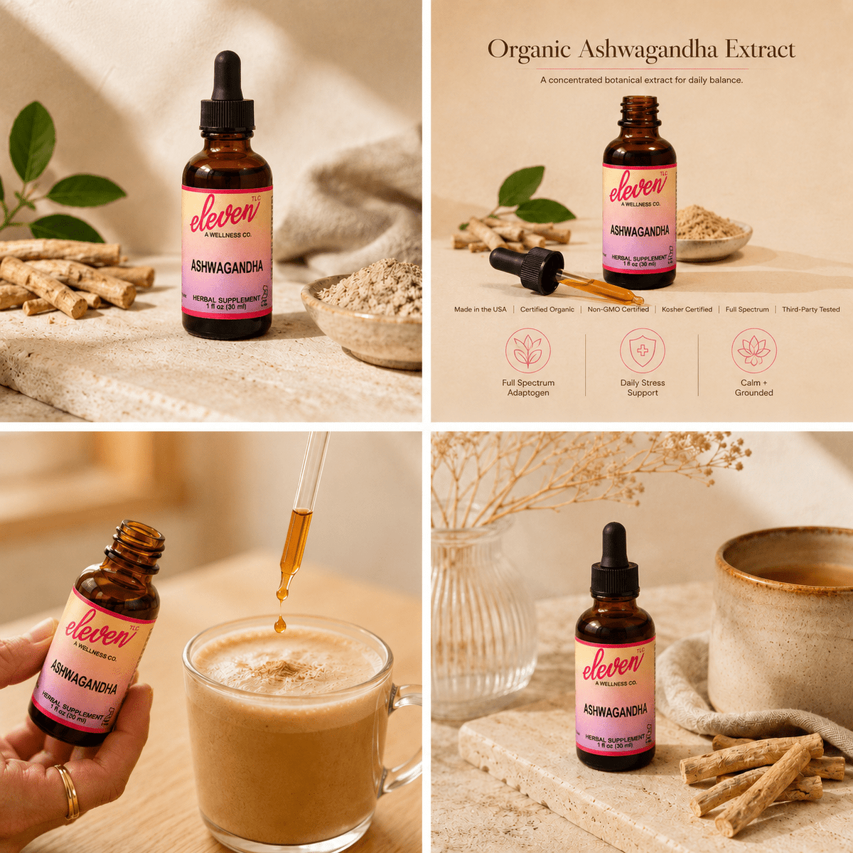 Ashwagandha Tincture | Stress & Cortisol Support | 1 oz - Vegan America
