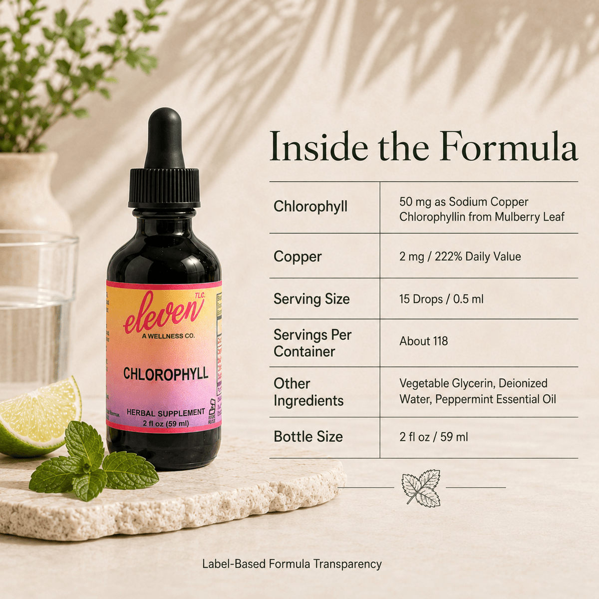 Liquid Chlorophyll Tincture | Alcohol-Free | 2 oz - Vegan America