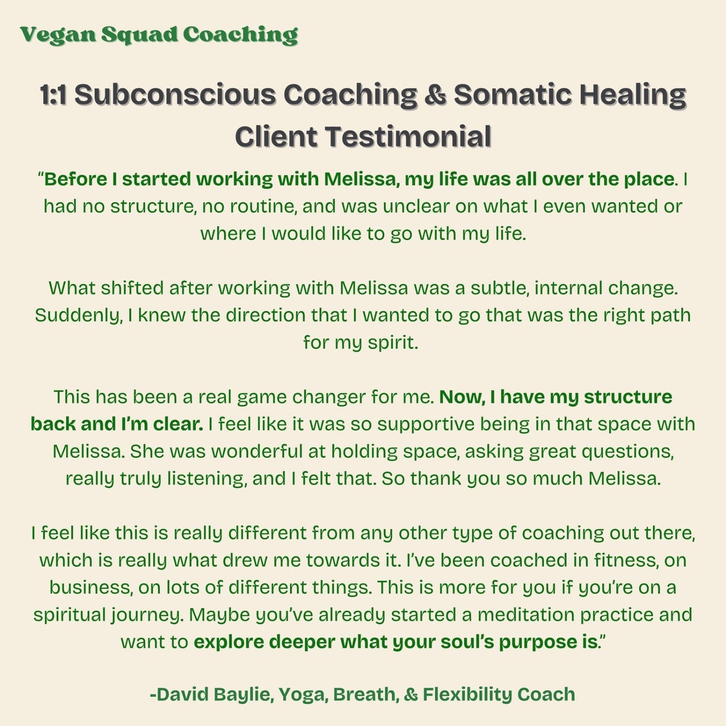 1:1 Subconsious Coaching & Somatic Healing - Vegan America